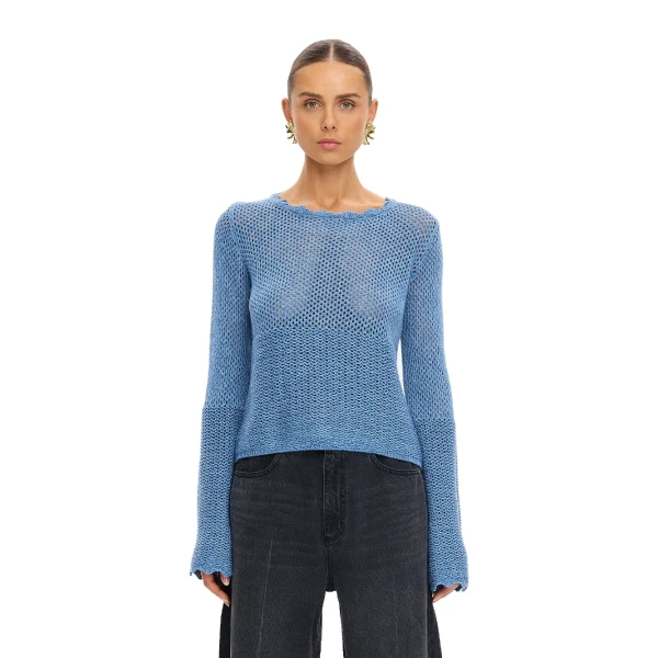 KIVARI Daisy Top in Blue, view 2
