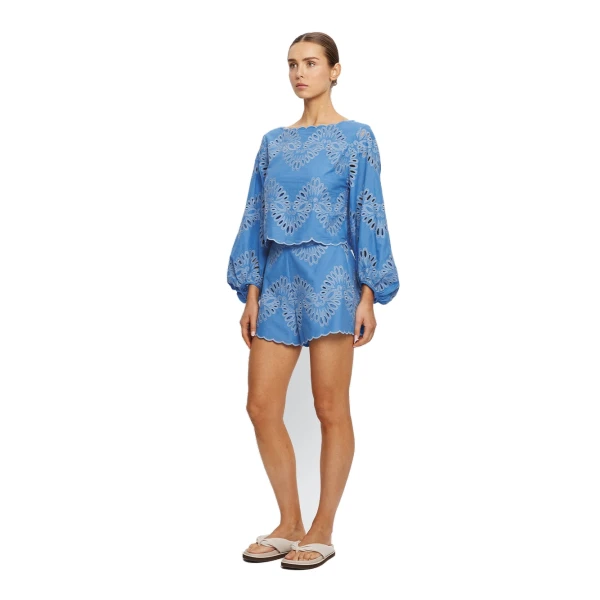 KIVARI Danielle Top in Blue, view 2