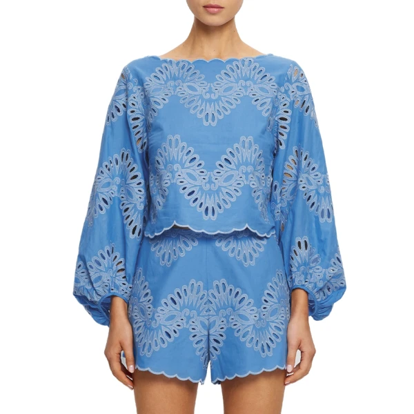 KIVARI Danielle Top in Blue, view 5