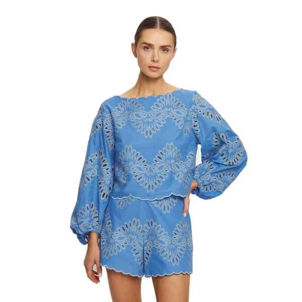 KIVARI Danielle Top in Blue, view 6