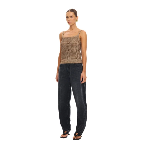 KIVARI Debby Knit Cami in Rust, view 3