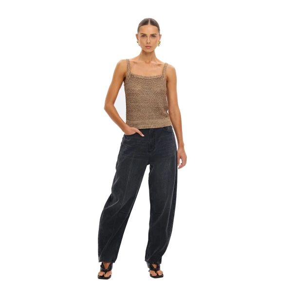 KIVARI Debby Knit Cami in Rust, view 6