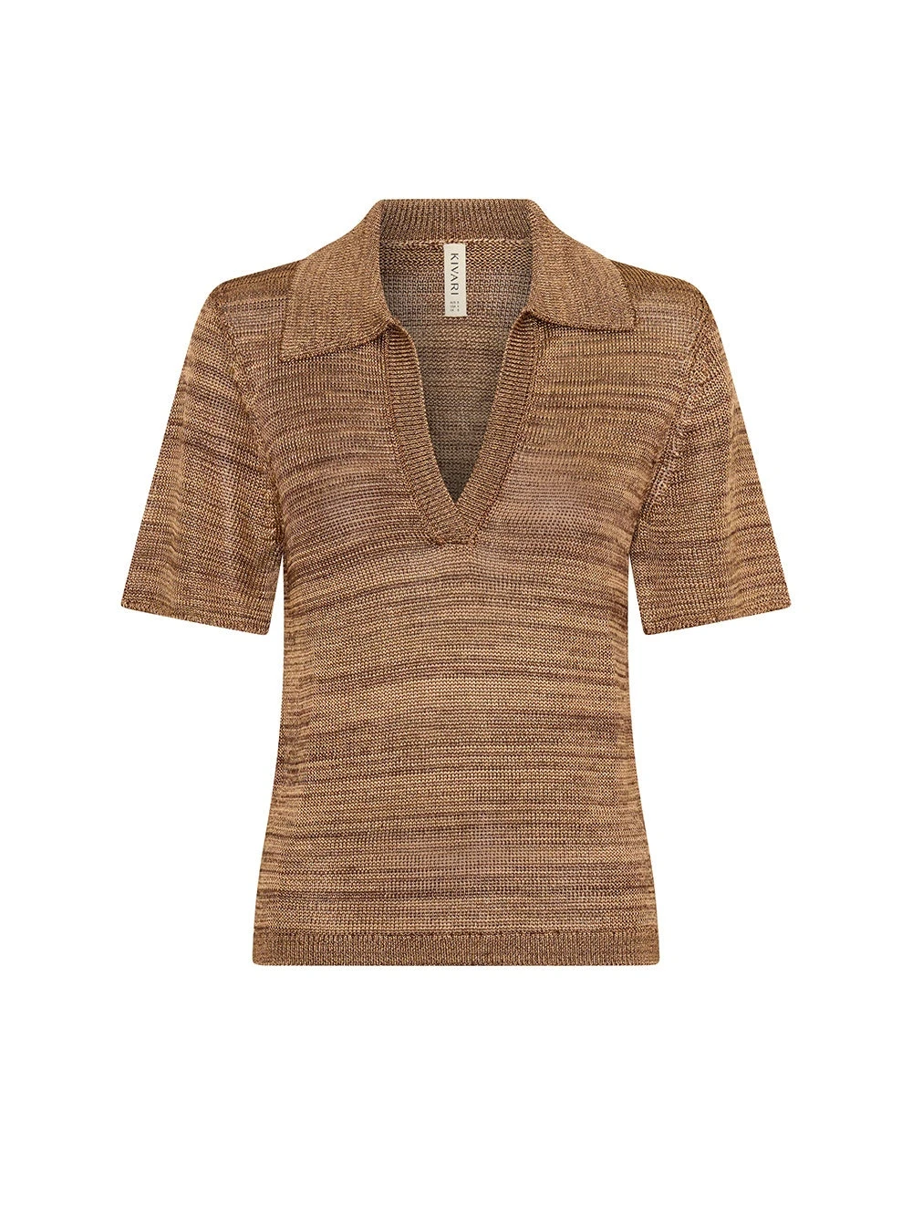 KIVARI knitwear Australia Signature Knitwear – Luxury Shoes KIVARI Debby Knit Polo in Rust