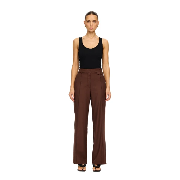KIVARI Delany Pant in Chocolate, view 2