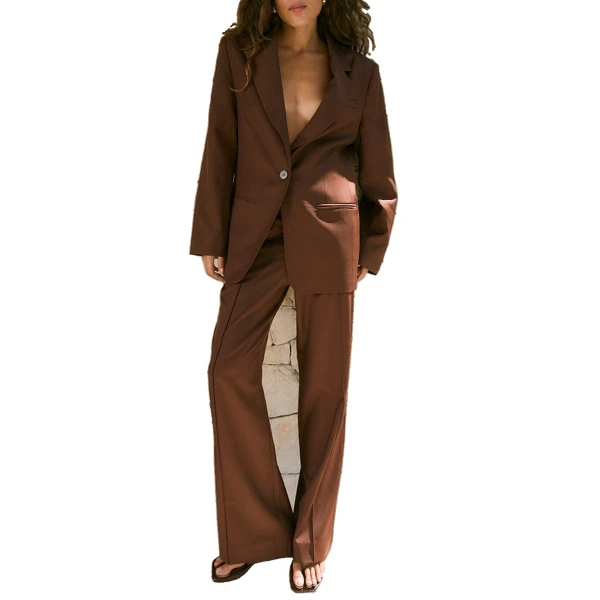 KIVARI Delany Pant in Chocolate, view 3