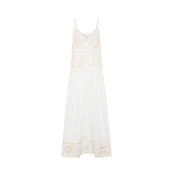 Delfie Maxi Dress in Ivory