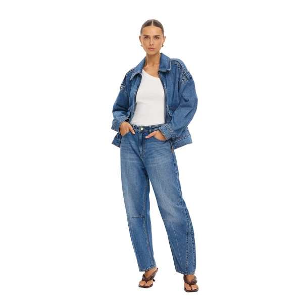 KIVARI Dylan Barrel Jean in Drift Blue, view 6