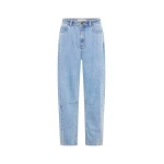 KIVARI Dylan Barrel Jean in Pale Stone