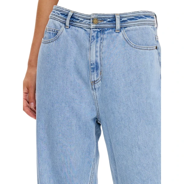 KIVARI Dylan Barrel Jean in Pale Stone, view 6