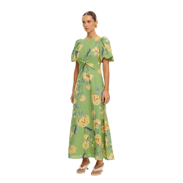 KIVARI Eve Maxi Dress in Green, view 3