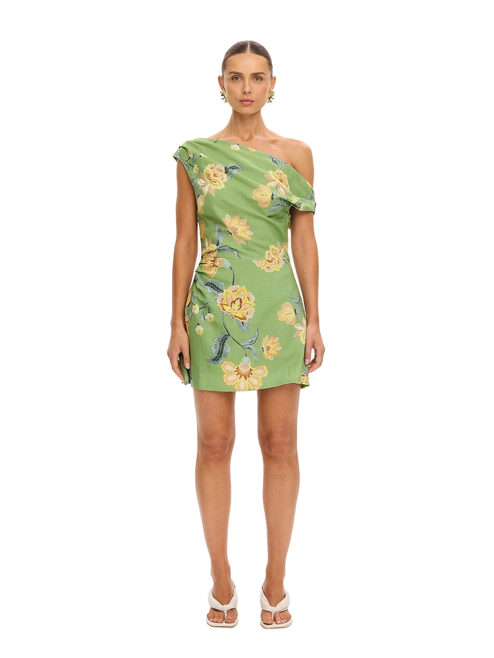 KIVARI dresses Australia Signature Dresses – Luxury Shoes KIVARI Eve Off Shoulder Mini Dress in Green