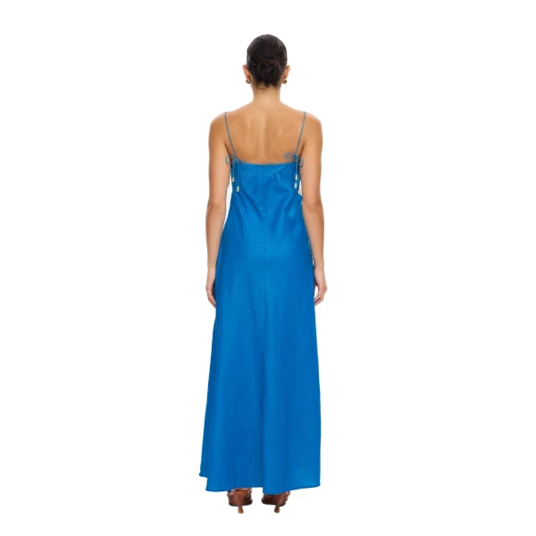 KIVARI Fleur Maxi Dress in Blue Ivory, view 5