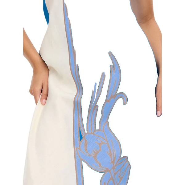 KIVARI Fleur Maxi Dress in Blue Ivory, view 6