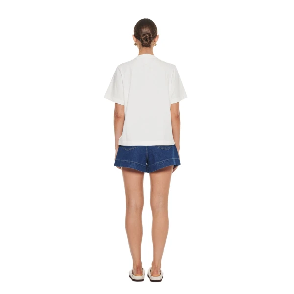 KIVARI Fleur Tee in Ivory Blue, view 4
