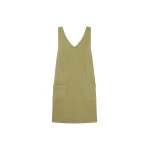 KIVARI Ilaria Denim Mini Dress in Olive