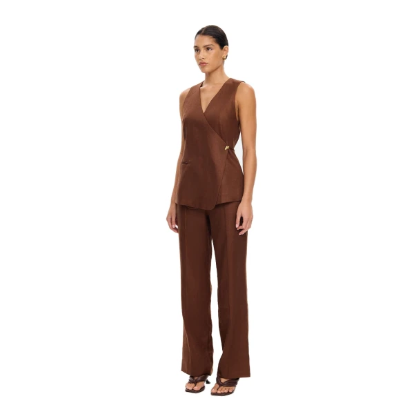 KIVARI Indra Vest in Chocolate, view 3