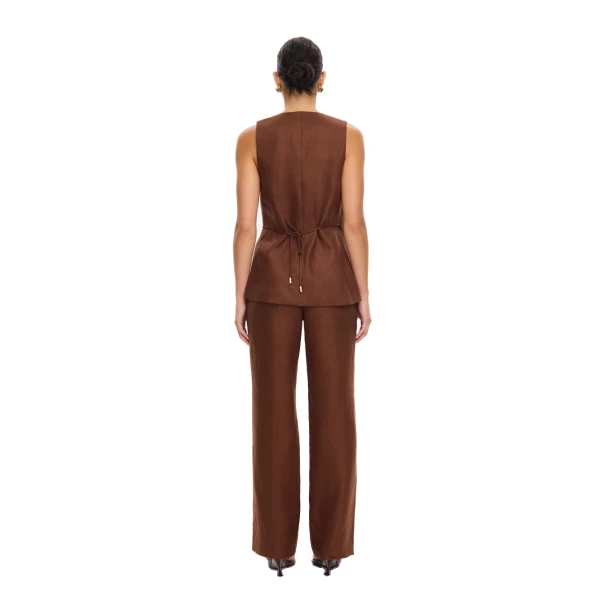 KIVARI Indra Vest in Chocolate, view 4