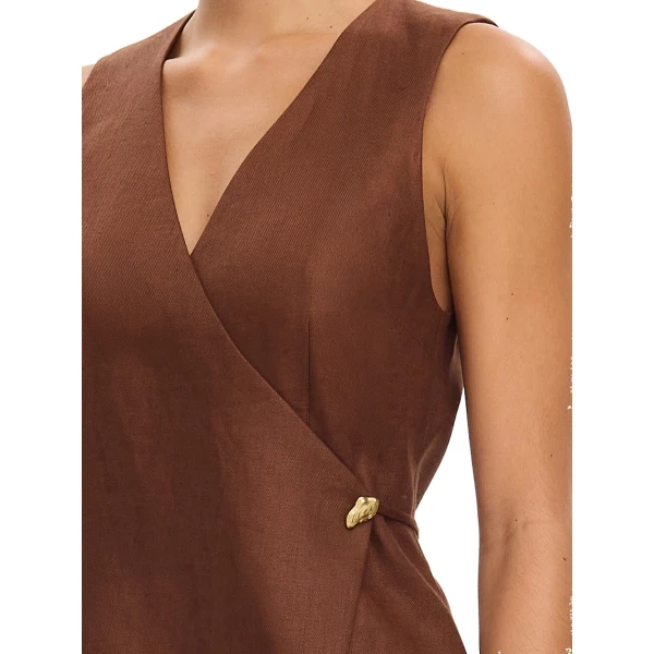 KIVARI Indra Vest in Chocolate, view 5
