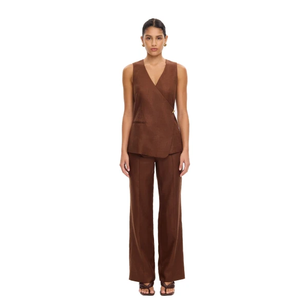 KIVARI Indra Vest in Chocolate, view 6