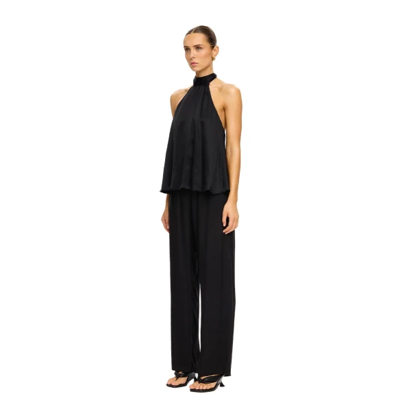 KIVARI Jaxon Halter Top in Black, view 3
