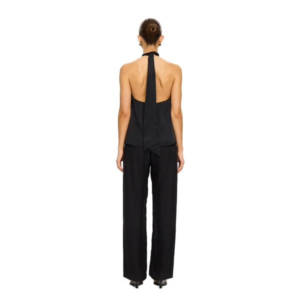 KIVARI Jaxon Halter Top in Black, view 4