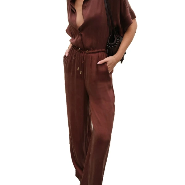 KIVARI Jaxon Jumpsuit in Chocolate, view 3