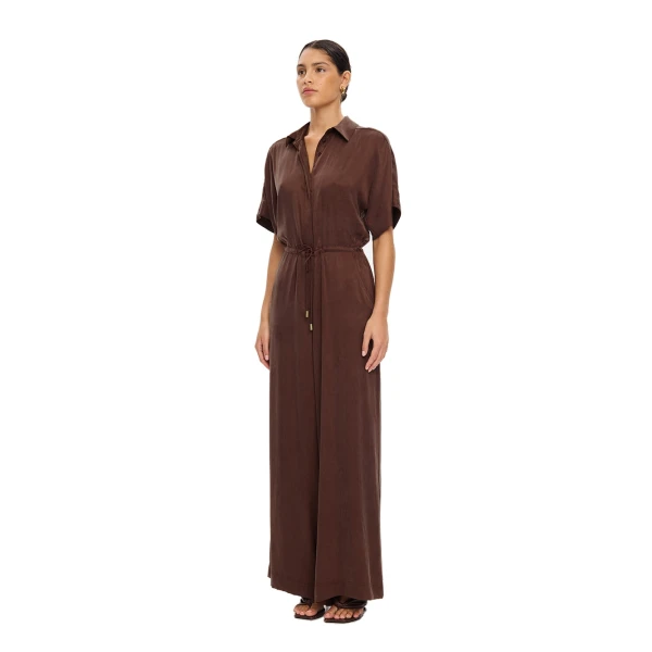 KIVARI Jaxon Jumpsuit in Chocolate, view 4