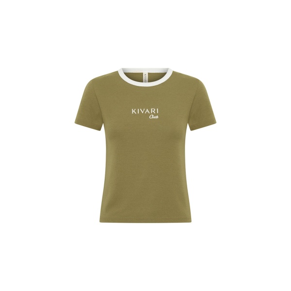 KIVARI Kivari Club Baby Tee in Olive