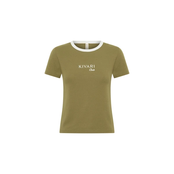 Kivari Club Baby Tee in Olive