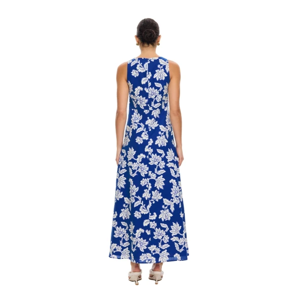 KIVARI Linda Maxi Dress in Blue Butter, view 4