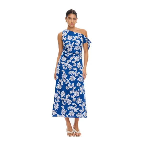 KIVARI Linda Midi Dress in Blue Butter, view 2
