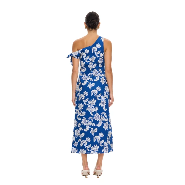 KIVARI Linda Midi Dress in Blue Butter, view 5