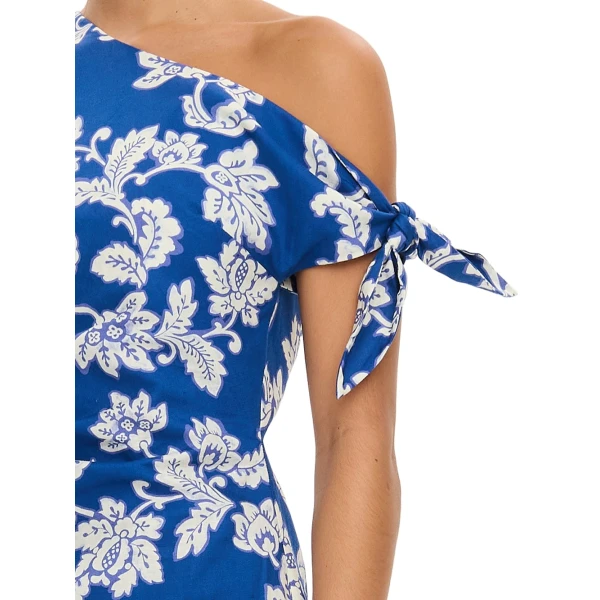 KIVARI Linda Midi Dress in Blue Butter, view 6