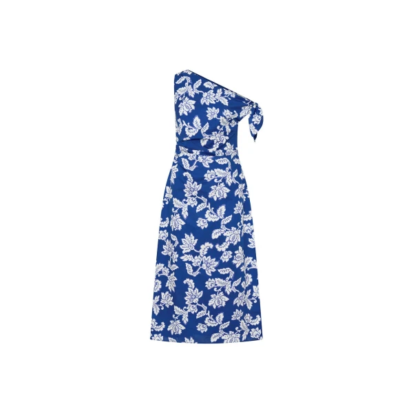 KIVARI Linda Midi Dress in Blue Butter