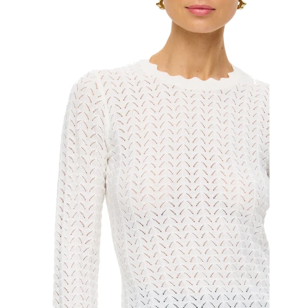 KIVARI Logan Knit Top in Cream, view 5