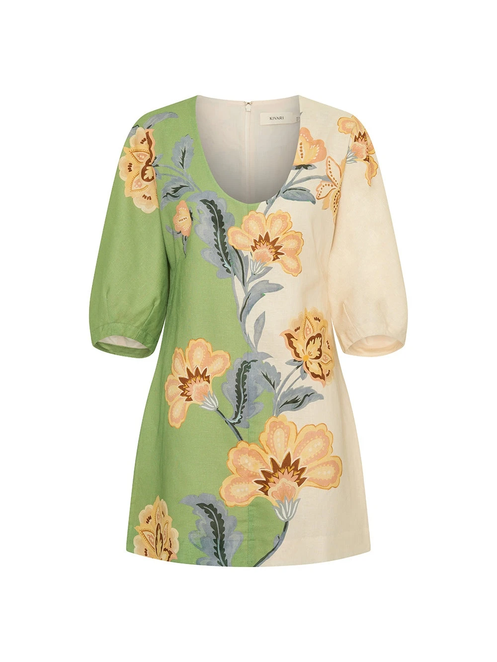 KIVARI dresses Australia Signature Dresses – Luxury Shoes KIVARI Lotte Mini Dress in Green Cream