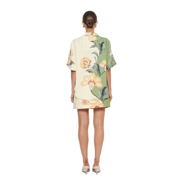 KIVARI Lotte Shirt in Green Cream, view 5