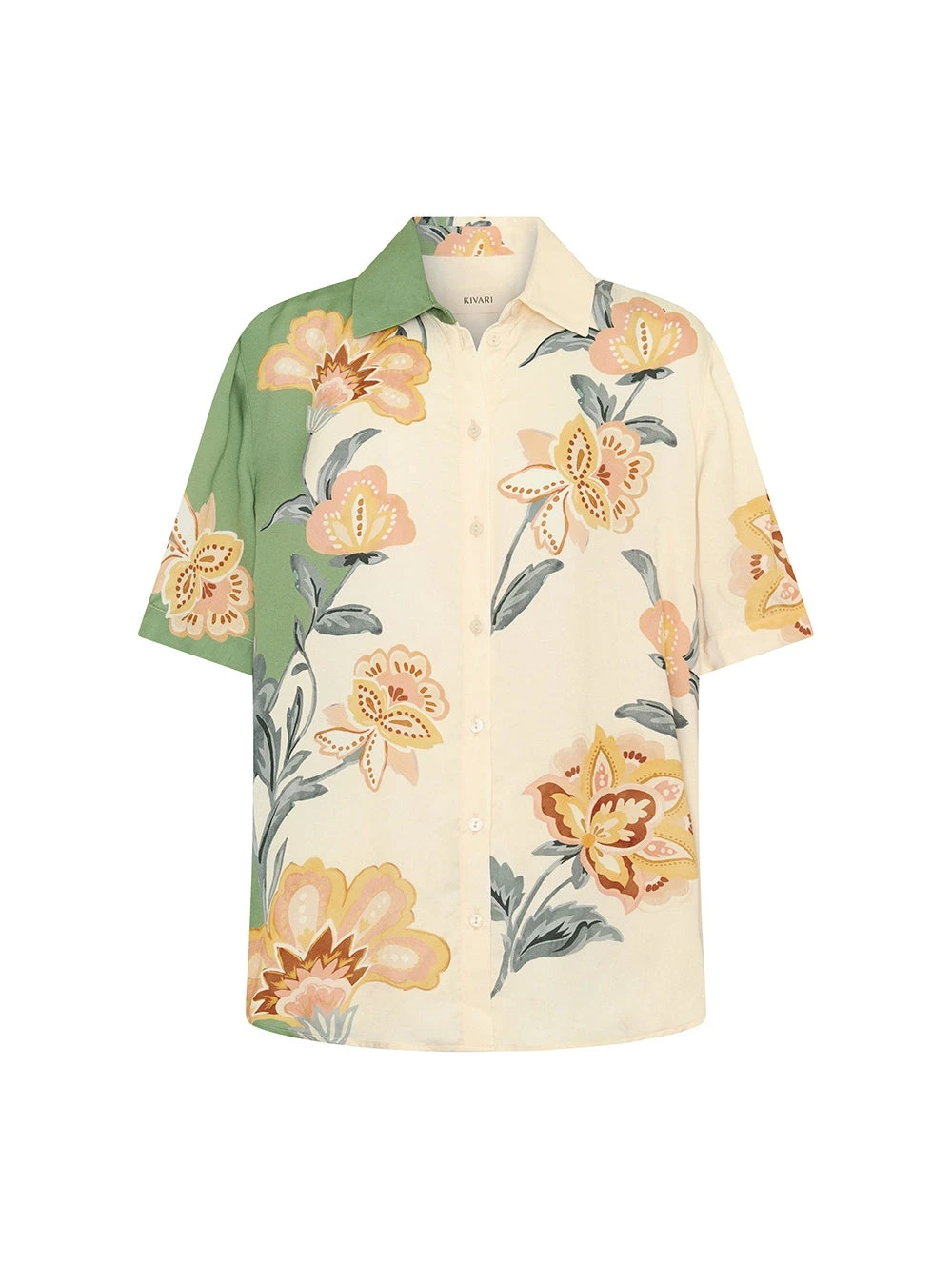 KIVARI tops Australia Signature Tops – Luxury Shoes KIVARI Lotte Shirt in Green Cream