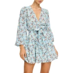 KIVARI Lydia Tie Front Mini Dress in Mint