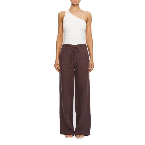 KIVARI Nyah Wide Leg Pant in Plum, view 6