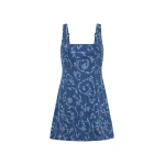 KIVARI Oriana Denim Mini Dress in Elina
