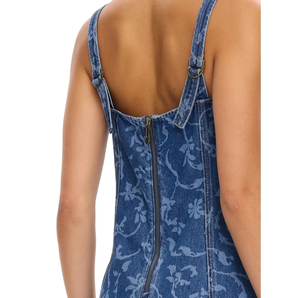 KIVARI Oriana Denim Mini Dress in Elina, view 5
