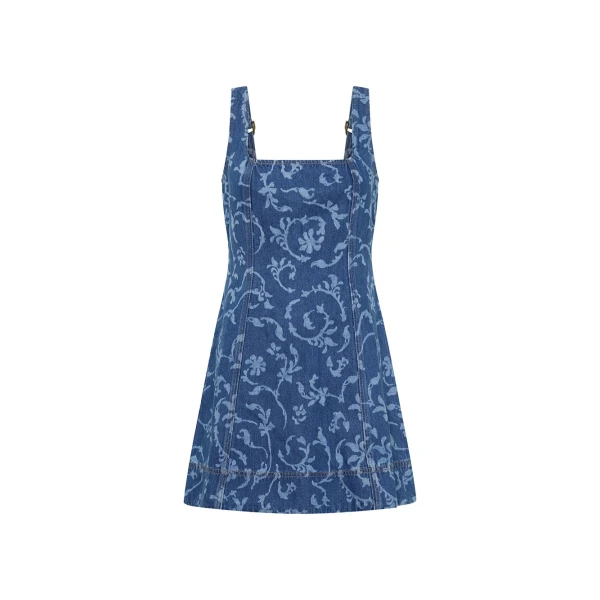 Oriana Denim Mini Dress in Elina