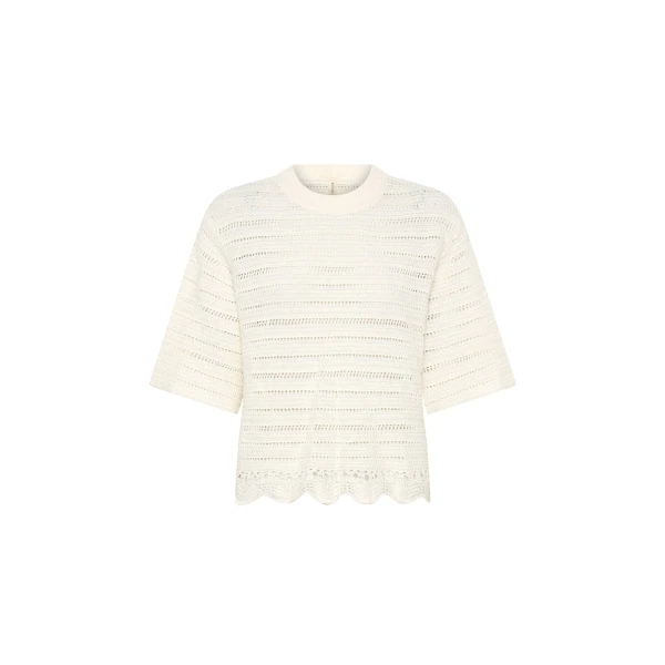 Poppy Knit Tee in Natural