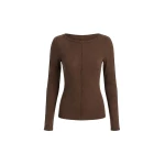 KIVARI Quinn Knit Top in Chocolate