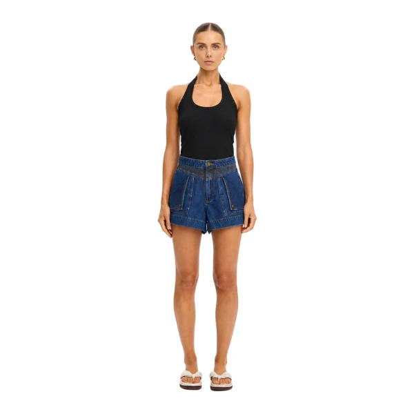 KIVARI Rhea Halter Top in Black, view 6