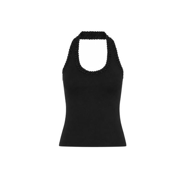 KIVARI Rhea Halter Top in Black