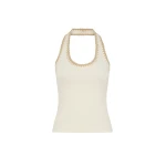 KIVARI Rhea Halter Top in Cream
