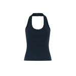 KIVARI Rhea Halter Top in Navy