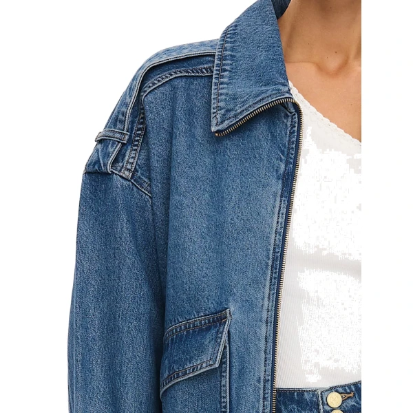 KIVARI Rita Denim Jacket in Drift Blue, view 6